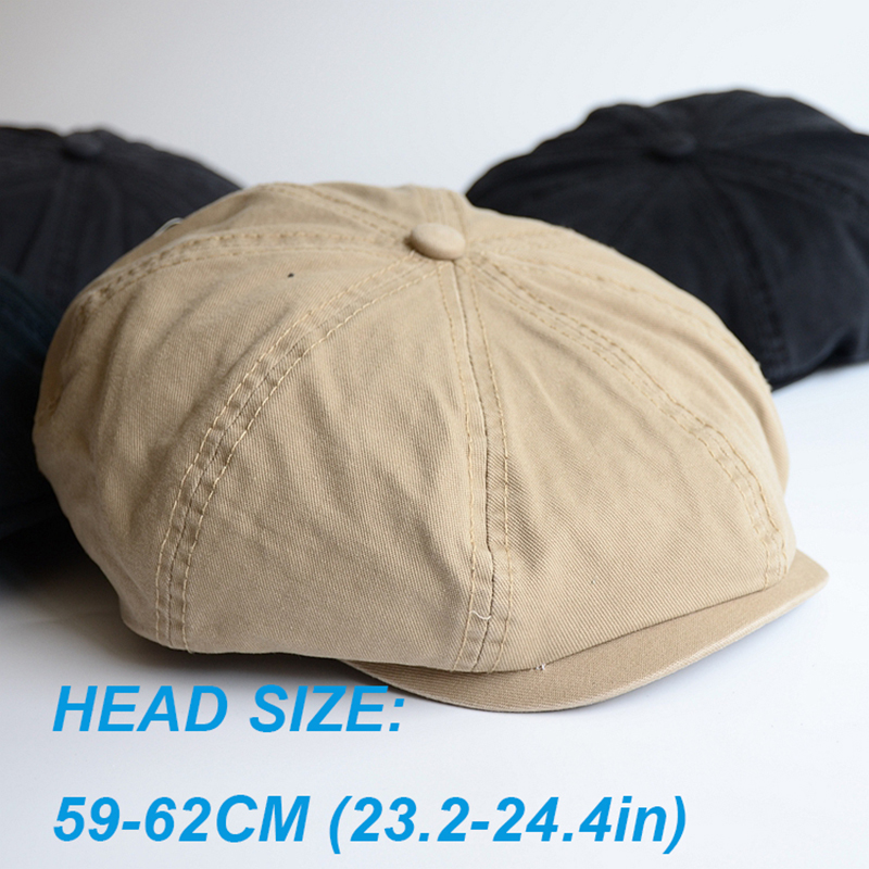 Men Big Head Newsboy Cap Peaky - Snapback Hat Flat ulasan dan harga