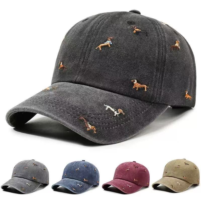 Dachshund Embroidery Washed Co - Golf Cap Dad ulasan dan harga