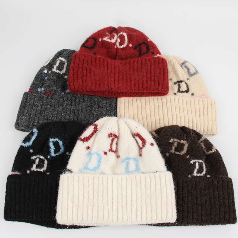 Jacquard Knit Beanie Hat Color - Beanie Cuffed Knit ulasan dan harga