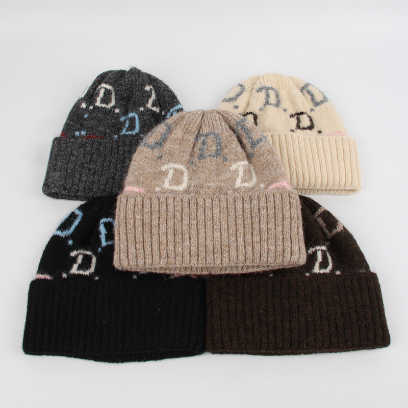 Jacquard Knit Beanie Hat Color - Beanie Cuffed Knit ulasan dan harga