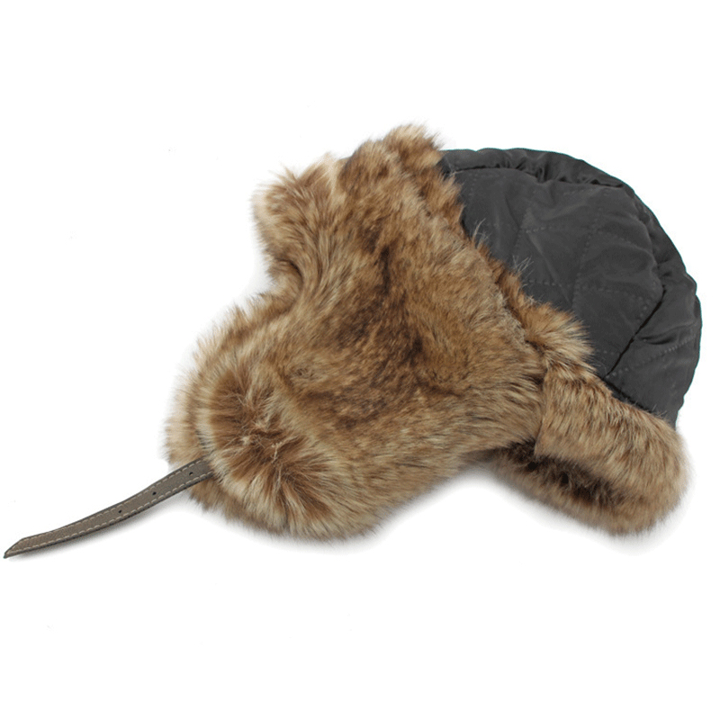 Winter Bomber Hat Men PU Leath - Winter Trapper Hat ulasan dan harga