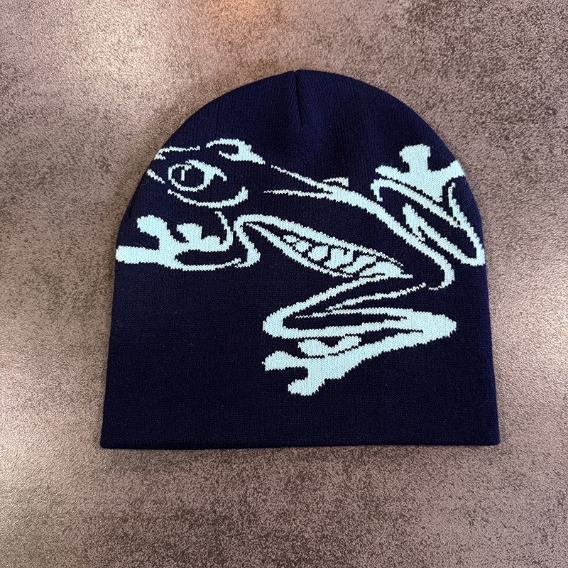 Tree Frog Print Beanie Men Wom - Beanie Cuffed Knit ulasan dan harga