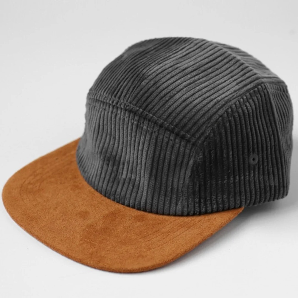 Casual Retro Flat Brim Basebal - Corduroy Cap 5 Panel ulasan dan harga