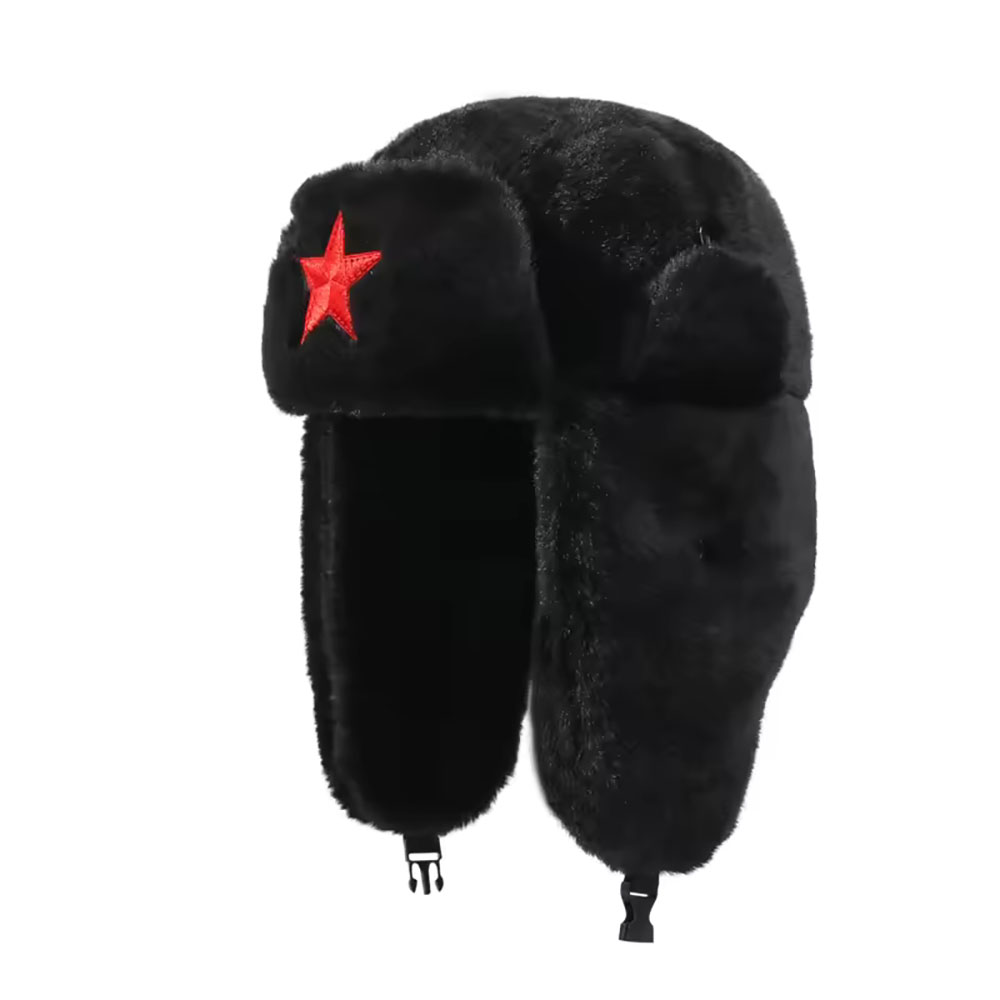 Men Pentagram Lei Feng Winter  - Winter Trapper Hat ulasan dan harga